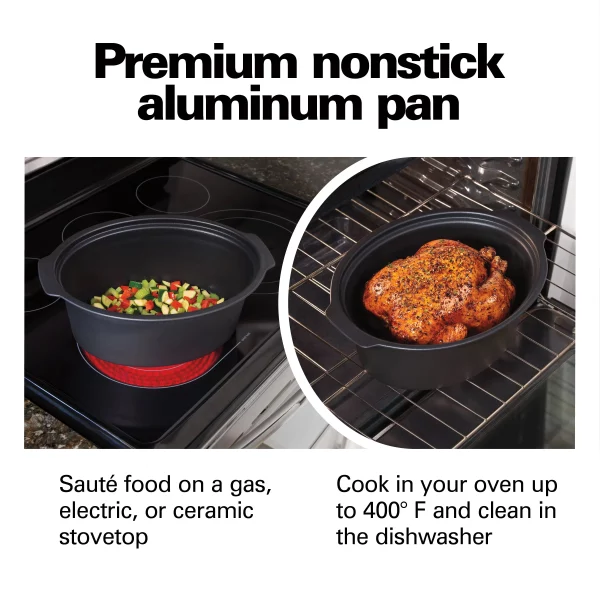 Stovetop Sear and Cook 6 Qt. Stainless Steel Slow Cooker