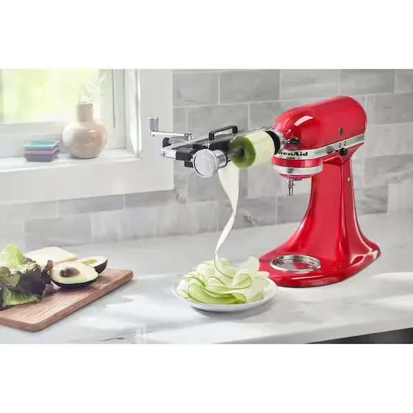 White Vegetable Sheet Cutter Attachment