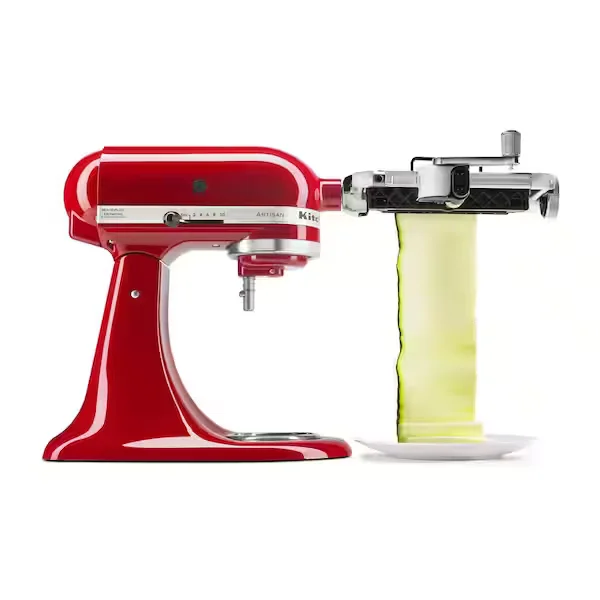 White Vegetable Sheet Cutter Attachment