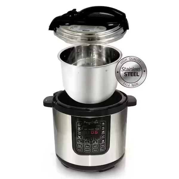 8 Qt. Stainless Steel Electric Pressure Cooker with Stainless Steel Pot