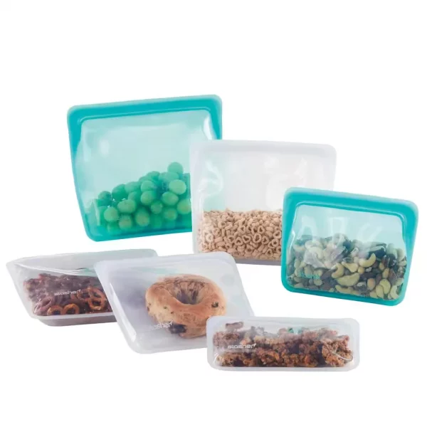 56 oz. Stand-Up Mid Silicon Food Storage Bag in Clear
