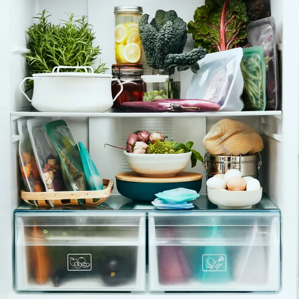 56 oz. Stand-Up Mid Silicon Food Storage Bag in Clear