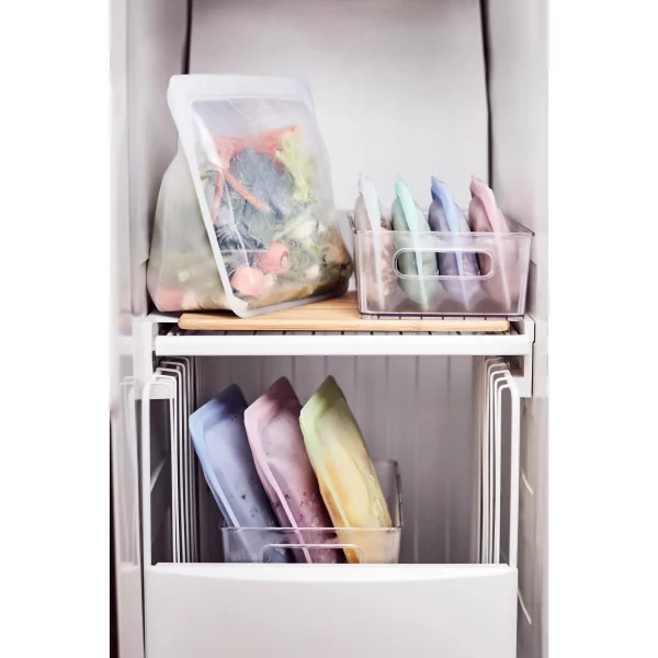 56 oz. Stand-Up Mid Silicon Food Storage Bag in Clear