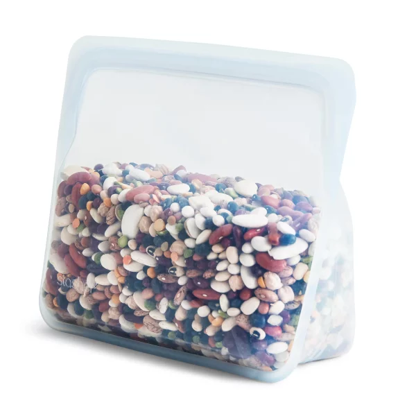 56 oz. Stand-Up Mid Silicon Food Storage Bag in Clear