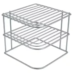 Heavy Weight Vinyl Coated Steel Corner Shelf in Silver