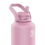 Actives 64 oz. Stainless Steel Wide Handle Straw Bottle Pink Lavender