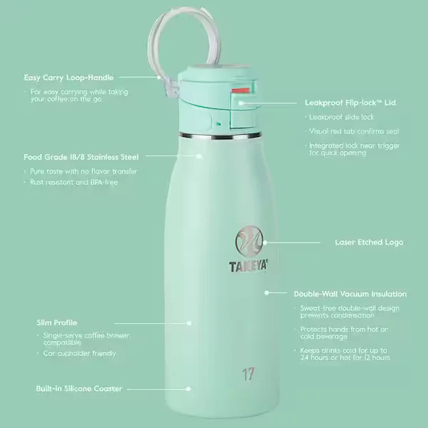 Traveler 17 oz. Stainless Steel FlipLock Bottle Dodgeball