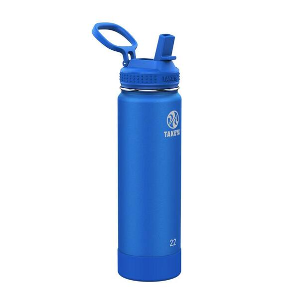 Actives 22 oz. Stainless Steel Straw Bottle Cobalt