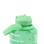 64 oz. Pistachio Green Tritan Plastic Straw Motivation Bottle with Wide Handle