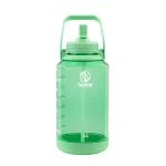64 oz. Pistachio Green Tritan Plastic Straw Motivation Bottle with Wide Handle