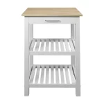 Sunrise White Kitchen Island with Harvest Hardwood top