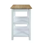 Sunrise White Kitchen Island with Harvest Hardwood top