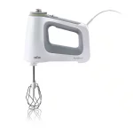 HM5100WH MultiMix 9 Speed White Hand Mixer with Beater, Dough Hooks, Accessory Bag