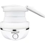 3.4-Cup White Dual-Voltage Collapsible Travel Kettle