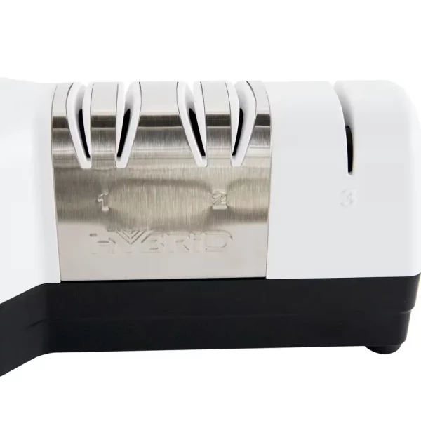 3-Stage White Hybrid Diamond Hone Electric Knife Sharpener
