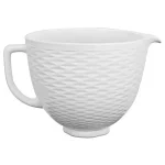 5 Qt. White Chocolate Textured Ceramic Bowl
