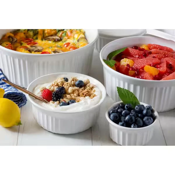 French White 10-Piece Ceramic Bakeware Set