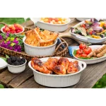 French White 10-Piece Ceramic Bakeware Set
