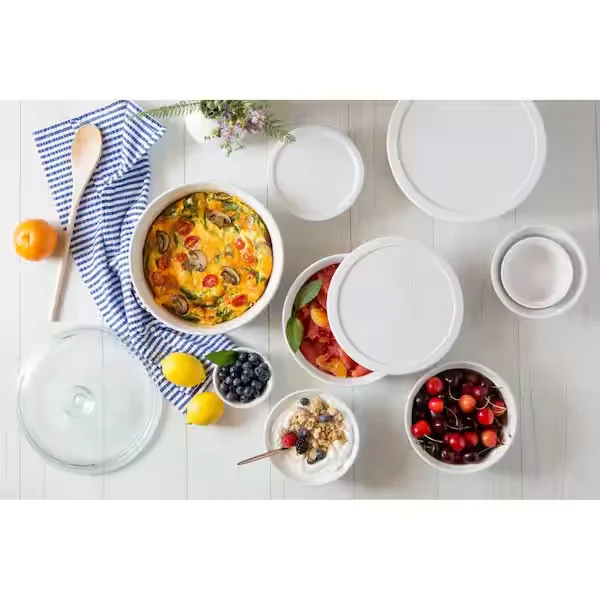 French White 10-Piece Ceramic Bakeware Set