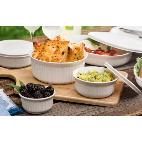 French White 10-Piece Ceramic Bakeware Set