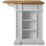 Americana White Kitchen Island With Drop Leaf