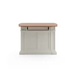 Americana White Kitchen Island With Drop Leaf