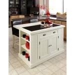 Nantucket White Kitchen Island With Granite Top
