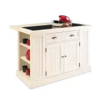 Nantucket White Kitchen Island With Granite Top