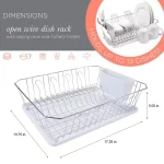 White Chrome 3-Piece Set Dish Rack