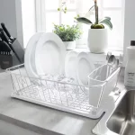 White Chrome 3-Piece Set Dish Rack