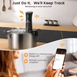Blitzhome 1100W WIFI Sous Vide Cooker,Precision Sous Vide Machine,Ultra-quiet Fast-Heating Immersion Circulator Temperature and Digital Display,W/ APP Recipe