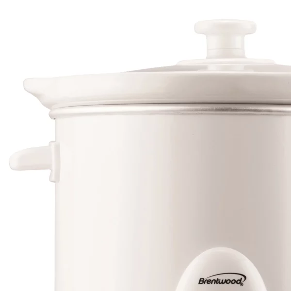 BRENTWOOD SC-135W 3-Quart Slow Cooker (White)