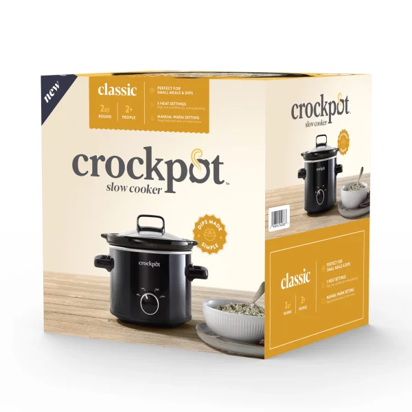 Crockpot™ 2-Quart Classic Slow Cooker, Small Slow Cooker, Black