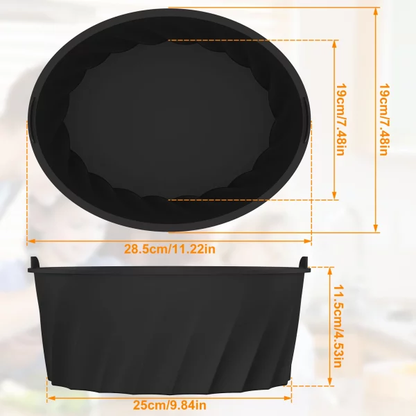 Gorware Silicone Slow Cooker Liner for 7-8QT Pot Slow Cooker Silicone Insert Leakproof Heat Resistant Dishwasher Safe Silicone Cooking Liner