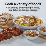 Hamilton Beach Slow Cooker, 4 Quart Capacity, Serves 4+ People, Removable Crock, White and Silver, 33140