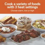 Hamilton Beach Programmable Slow Cooker, 7 Quart Capacity, Serves 8+ People, Removable Crock, Silver, 33473