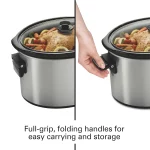 Hamilton Beach Slow Cooker, 10 Quart Capacity, Extra-Large, Removable Crock, Silver, 33190