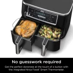 Restored Ninja - Foodi 6-in-1 10-qt. XL 2-Basket Air Fryer with DualZone Technology & Smart Cook System - Black (Refurbished)