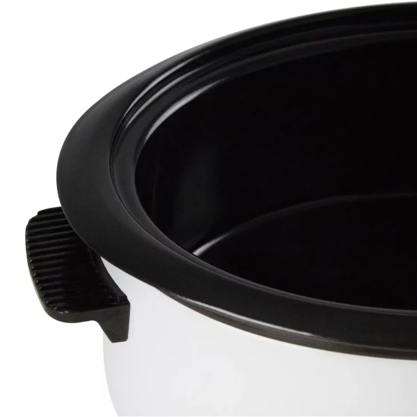 NESCO 6 Qt. Ivory Roaster with Porcelain Cook Well, 4816-14