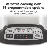 Hamilton Beach Programmable Slow Cooker, 7 Quart Capacity, Serves 8+ People, Removable Crock, Silver, 33473