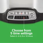 Hamilton Beach Programmable Slow Cooker, 6 Quart Capacity, Removable Crock, Silver, 33463