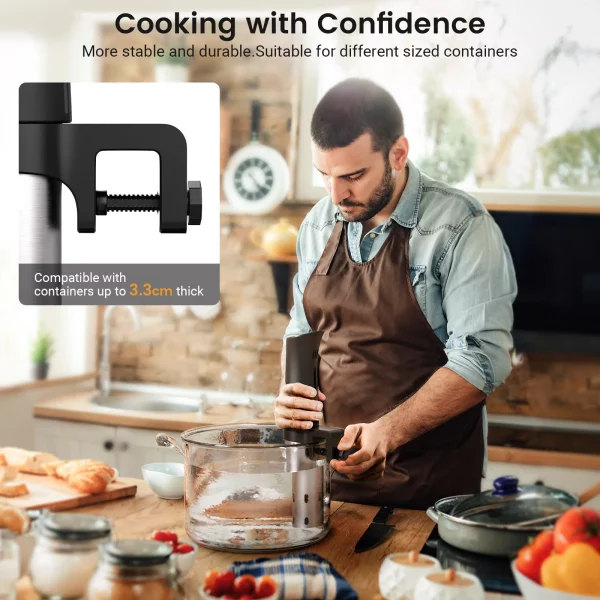 Blitzhome 1100W WIFI Sous Vide Cooker,Precision Sous Vide Machine,Ultra-quiet Fast-Heating Immersion Circulator Temperature and Digital Display,W/ APP Recipe