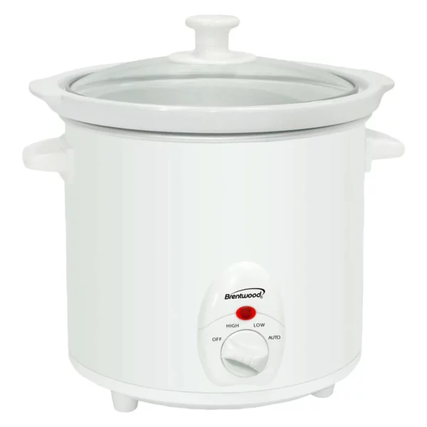 BRENTWOOD SC-135W 3-Quart Slow Cooker (White)