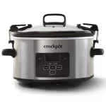 Crock-Pot 4 Quart Cook and Carry Programmable Slow Cooker, Stainless Steel