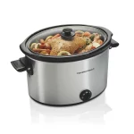 Hamilton Beach Slow Cooker, 10 Quart Capacity, Extra-Large, Removable Crock, Silver, 33190