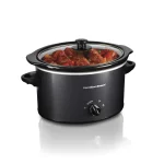 Hamilton Beach Slow Cooker, 3 Quart Capacity, Oval, Removable Crock, Black, 33231