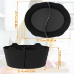 NYIDPSZ 2Pcs Slow Cooker Divider Liner for 6QT Pot Reusable Silicone Cooker Divider Insert Leakproof Heat Resistant Slow Cookers Kitchen Accessories