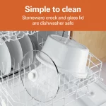 Hamilton Beach Slow Cooker, 4 Quart Capacity, Serves 4+ People, Removable Crock, White and Silver, 33140