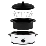 NESCO 6 Qt. Ivory Roaster with Porcelain Cook Well, 4816-14