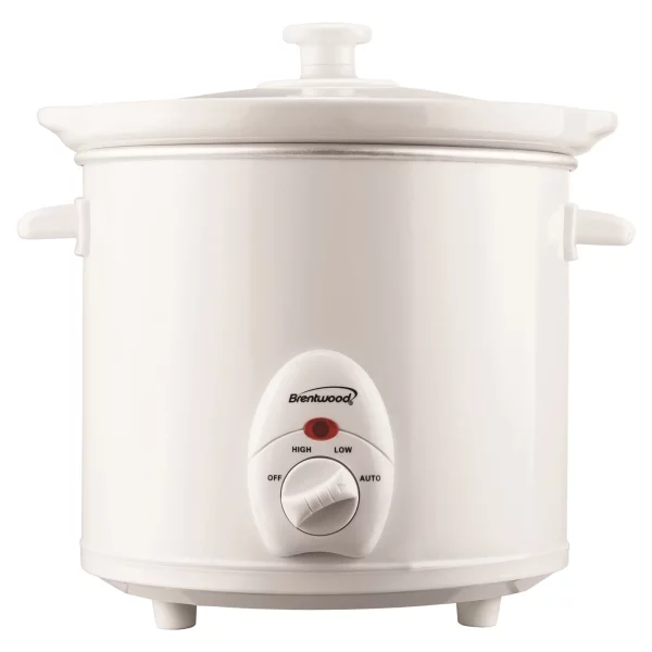 BRENTWOOD SC-135W 3-Quart Slow Cooker (White)